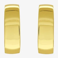 Silver Reflections Womens 14K Gold Over Brass 30mm Hoop Earrings