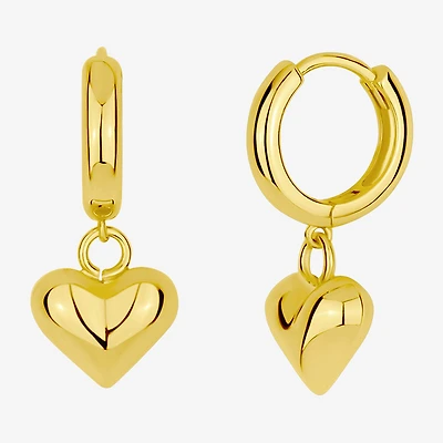Silver Reflections Womens 14K Gold Over Brass 26mm Hoop Earrings