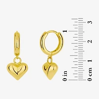 Silver Reflections Womens 14K Gold Over Brass 26mm Hoop Earrings