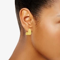 Silver Reflections Womens 14K Gold Over Brass 16mm Hoop Earrings