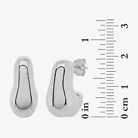 Silver Reflections Womens 20mm Hoop Earrings