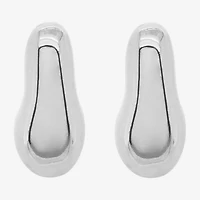 Silver Reflections Womens 20mm Hoop Earrings