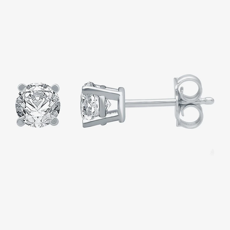 Classic Collection 1/2 CT. T.W. Natural White Diamond 10K Gold 3.8mm Stud Earrings