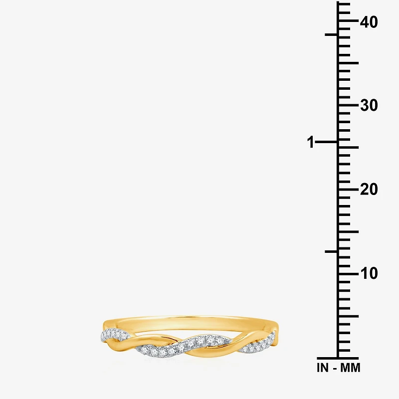 I Said Yes (H-I / I1) 1/10 CT. T.W. Lab Grown White Diamond Sterling Silver or 14K Gold Over Wedding Band