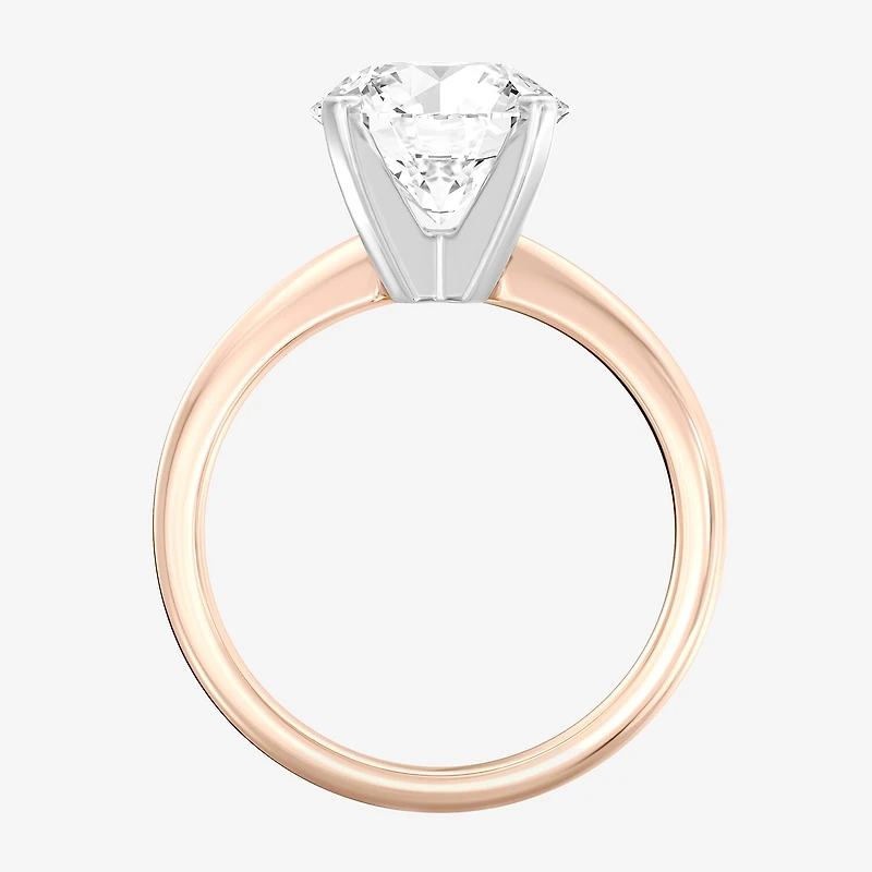 (G / Vs2) Womens 3 CT. Lab Grown White Diamond 14K Gold Round Solitaire Engagement Ring