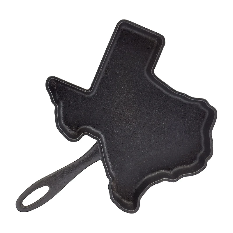 Smith & Clark Pre-Seasoned Cast Iron Texas-Shaped Skillet