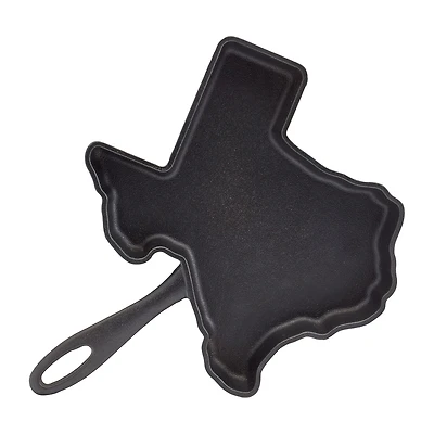 Smith & Clark Pre-Seasoned Cast Iron Texas-Shaped Skillet