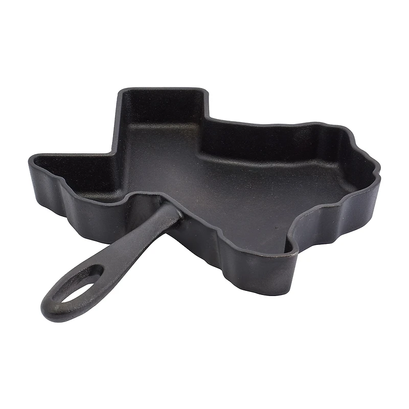 Smith & Clark Pre-Seasoned Cast Iron Texas-Shaped Skillet
