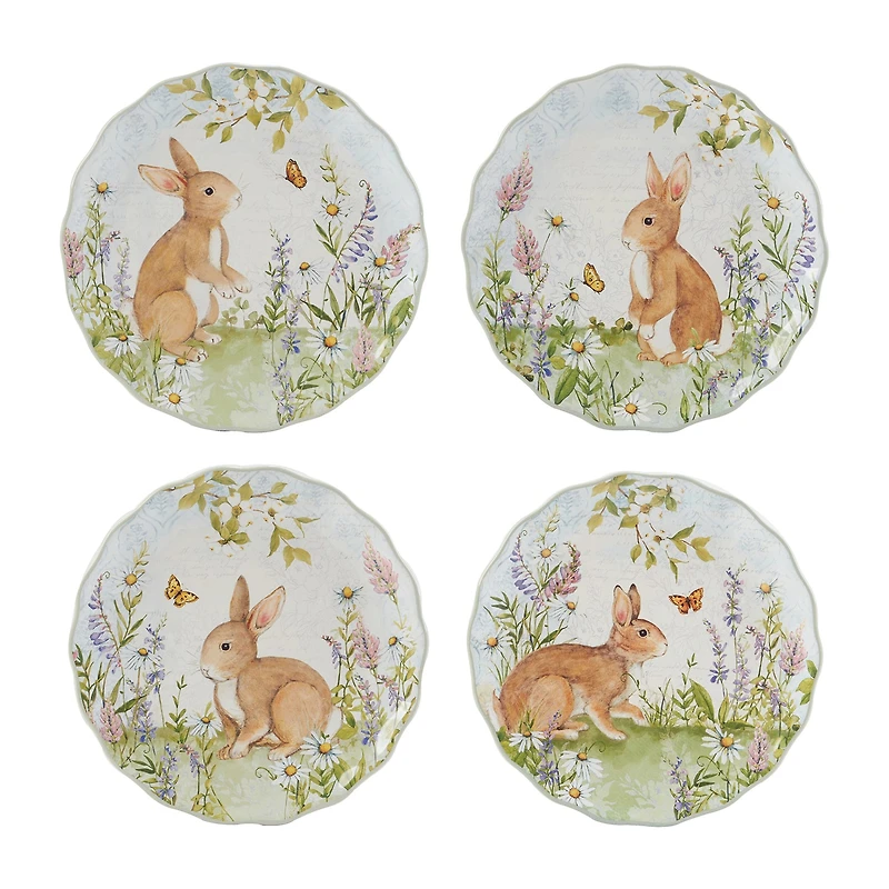 Certified International Easter Meadow 4-pc. Earthenware Dessert Plate