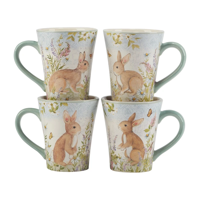 Certified International Easter Meadow 4-pc. Holiday Coffee Mug