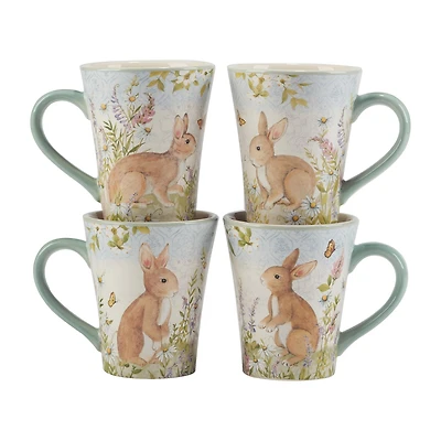 Certified International Easter Meadow 4-pc. Holiday Coffee Mug