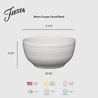 Fiesta Bistro Coupe Ceramic Cereal Bowl