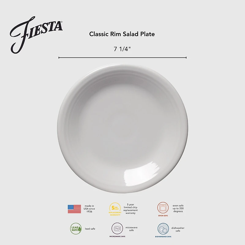 Fiesta Classic Rim Ceramic Salad Plate