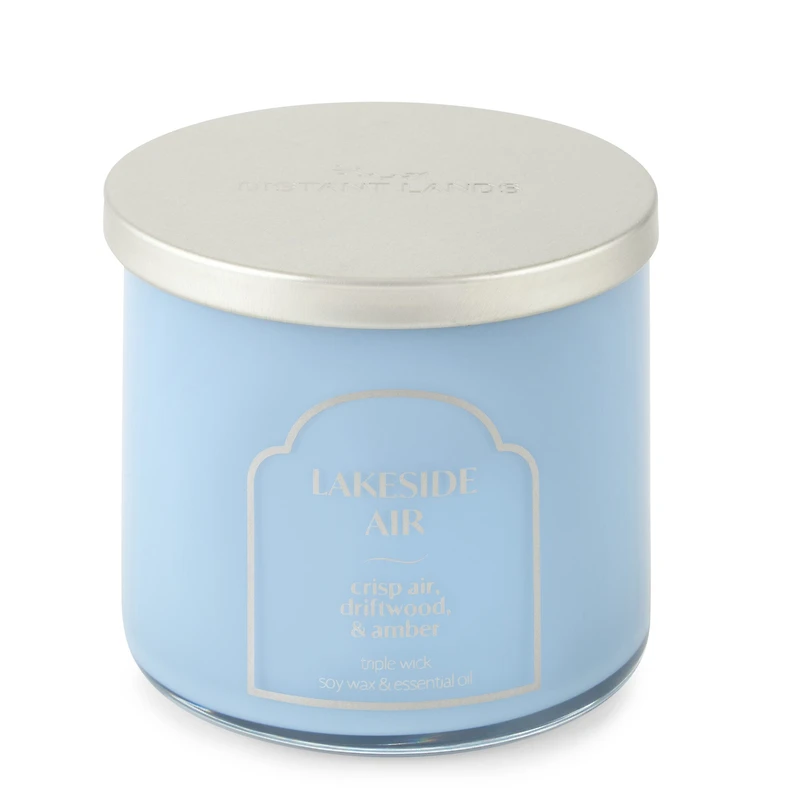 Distant Lands 14oz Lakeside Air 3-Wick Scented Jar Candle