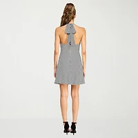 B. Smart Womens Juniors Halter Neck Sleeveless Babydoll Dress