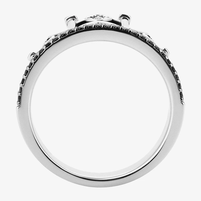 Harry Potter (F/Si2) Womens Lab Grown Diamond Accent Genuine Spinel Sterling Silver Cocktail Ring