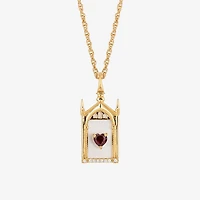 Harry Potter (F/Si2) Womens Diamond Accent Genuine Red Garnet 14K Gold Over Silver 16 Inch Pendant Necklace