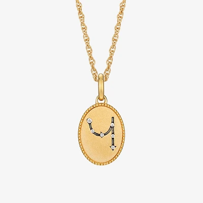 Harry Potter (F / Si2) Womens Diamond Accent Lab Grown White Diamond 14K Gold Over Silver Oval 16 Inch Pendant Necklace