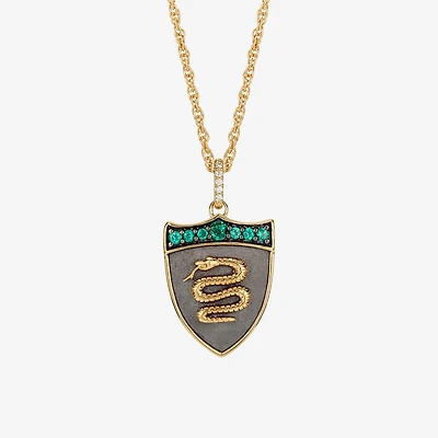 Harry Potter (F / Si2) Womens Diamond Accent Genuine Red Garnet 14K Gold Over Silver 16 Inch Pendant Necklace