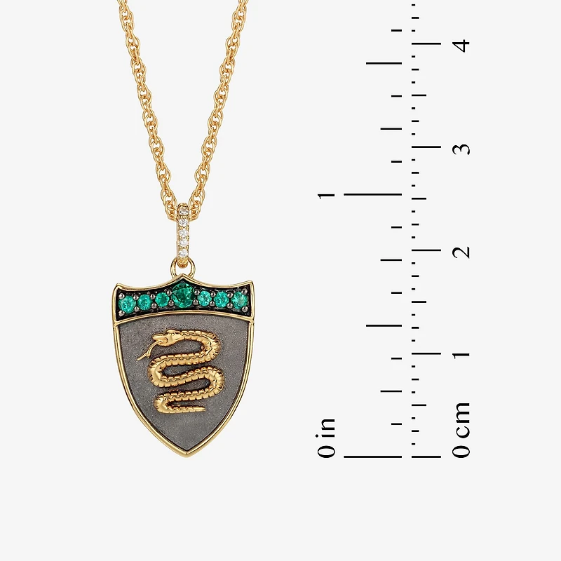Harry Potter (F / Si2) Womens Diamond Accent Genuine Red Garnet 14K Gold Over Silver 16 Inch Pendant Necklace