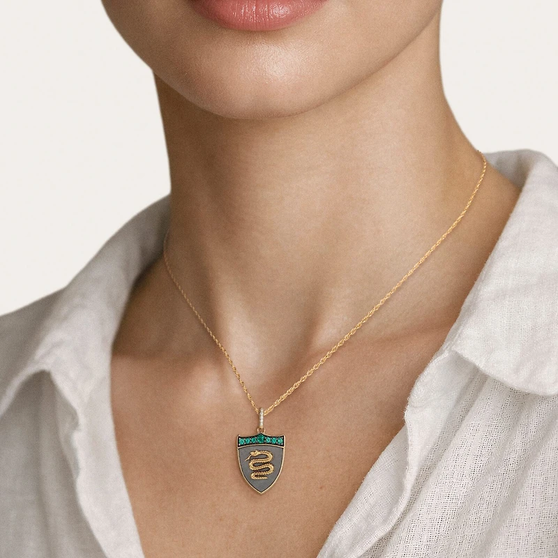 Harry Potter (F / Si2) Womens Diamond Accent Genuine Red Garnet 14K Gold Over Silver 16 Inch Pendant Necklace