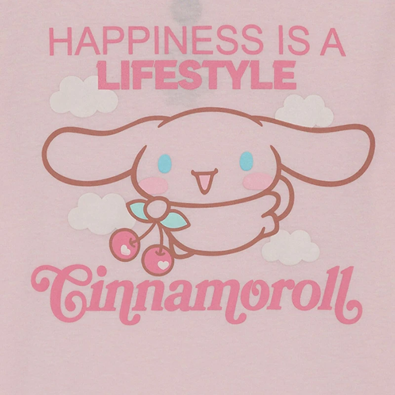 Little & Big Kid Girls Crew Neck Short Sleeve Regular Fit Cinnamoroll Graphic T-Shirt