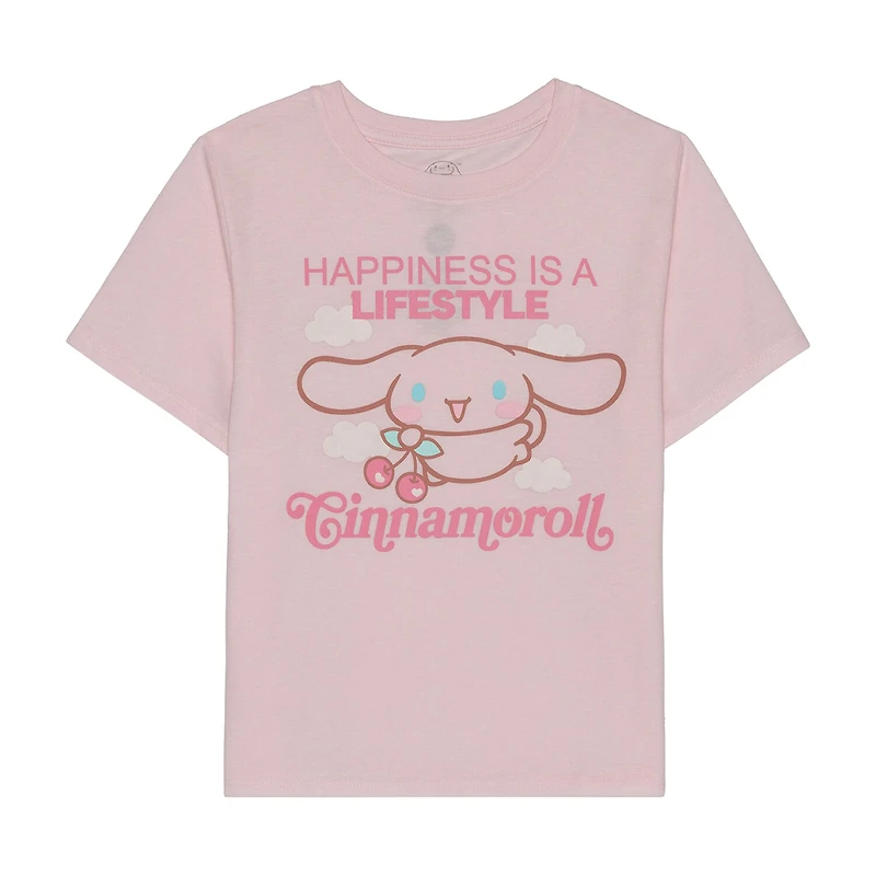 Little & Big Kid Girls Crew Neck Short Sleeve Regular Fit Cinnamoroll Graphic T-Shirt