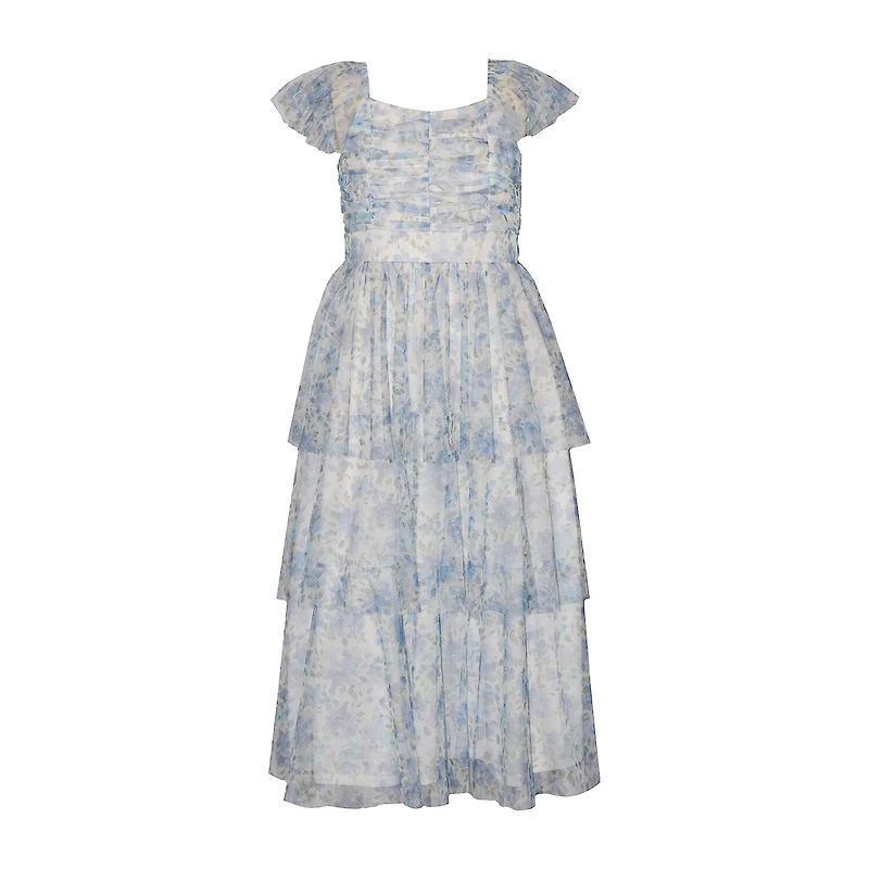 Bonnie Jean Little & Big Kid Girls Sleeveless Cap Floral Maxi Dress