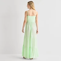 Secret Charm Womens Juniors Square Neck Sleeveless Maxi Dress