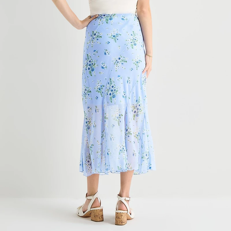 by&by Womens Juniors Maxi Skirt