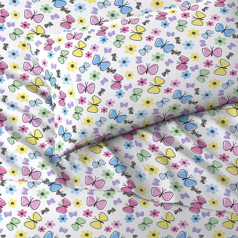 Dream Factory Sweet Butterfly Sheet Set
