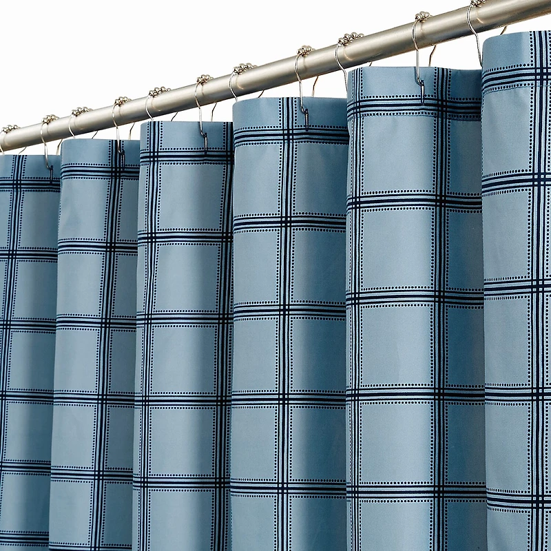 Cannon Luka Grid Shower Curtain