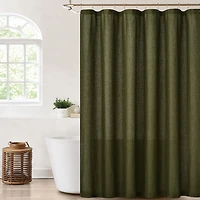 Brooklyn Loom Flax Linen Shower Curtain