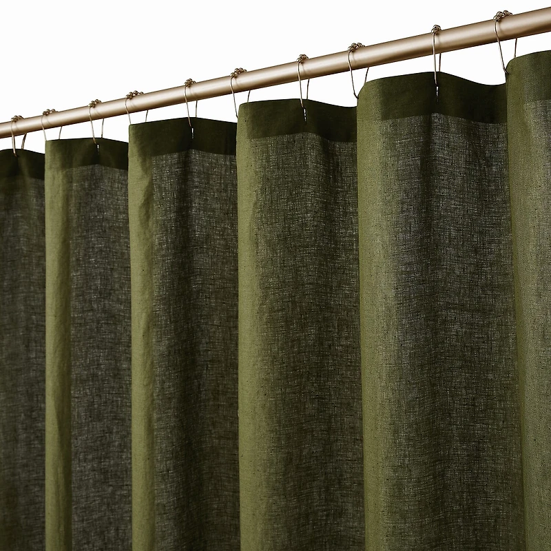 Brooklyn Loom Flax Linen Shower Curtain