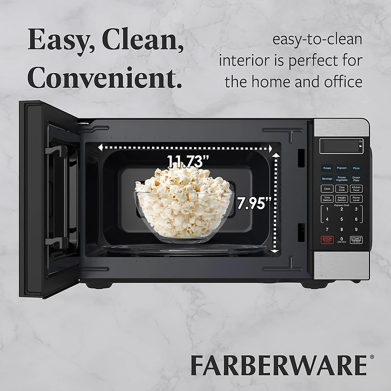Farberware 0.7 Cu. Ft. 700-Watt Counter Microwave Oven