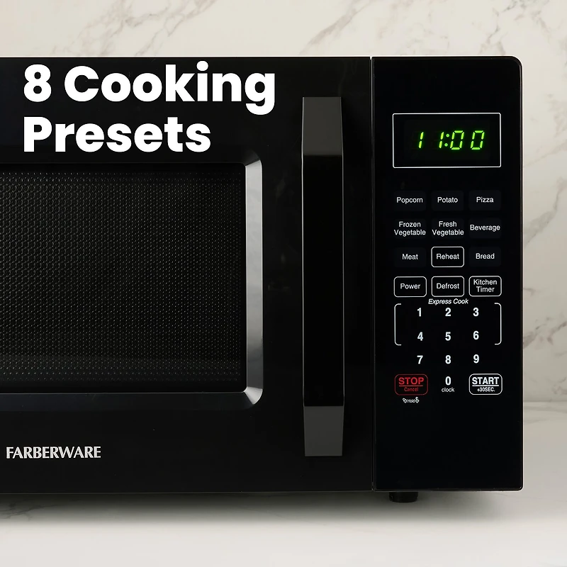 Farberware 0.7 Cu. Ft. 700-Watt Compact Counter Microwave Oven