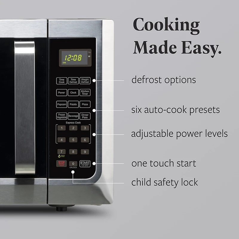 Farberware FMG13SS 1.3 Microwave Oven w LED Light/SENSOR 1100 Watts