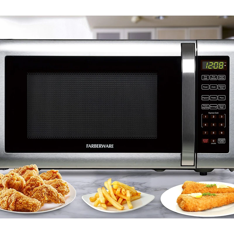 Farberware FMG16SS 1.6 Microwave Oven, Brushed Stainless Steel