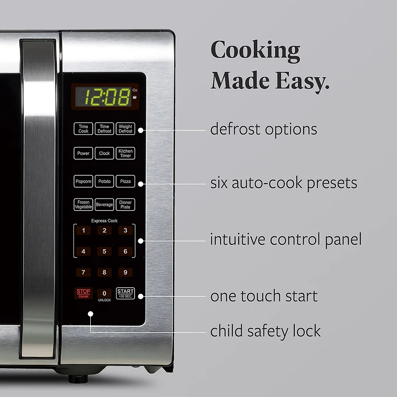 Farberware FMG16SS 1.6 Microwave Oven, Brushed Stainless Steel