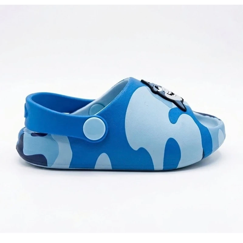 Ground Up Shark Camo Toddler Boys Round Clogs