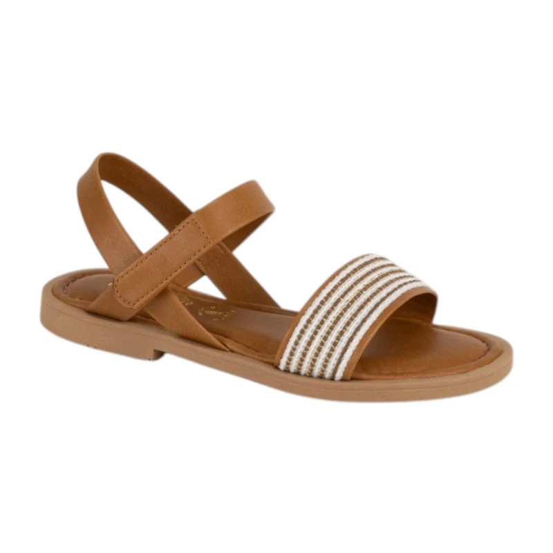 Italian Girls Pomeline Little & Big Kid Adjustable Strap Flat Sandals