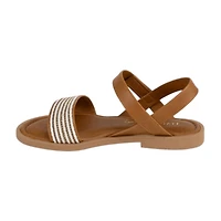 Italian Girls Pomeline Little & Big Kid Adjustable Strap Flat Sandals