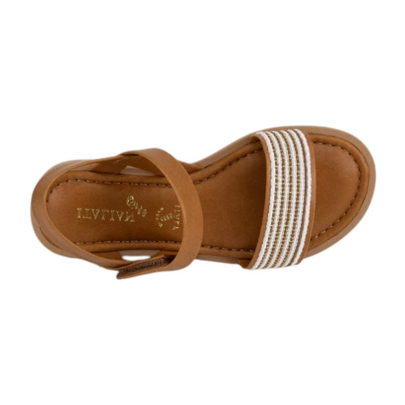 Italian Girls Pomeline Little & Big Kid Adjustable Strap Flat Sandals