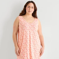 Ambrielle Womens Sleeveless V Neck Nightshirt