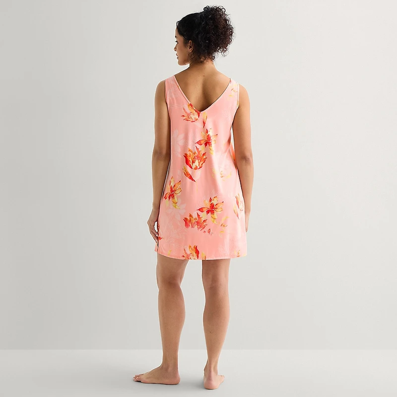 Ambrielle Womens Sleeveless V Neck Nightshirt