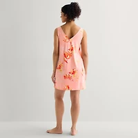 Ambrielle Womens Sleeveless V Neck Nightshirt
