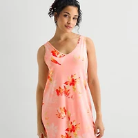 Ambrielle Womens Sleeveless V Neck Nightshirt