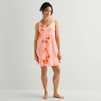 Ambrielle Womens Sleeveless V Neck Nightshirt