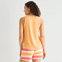 Sleep Chic Womens Scoop Neck Sleeveless Pajama Top