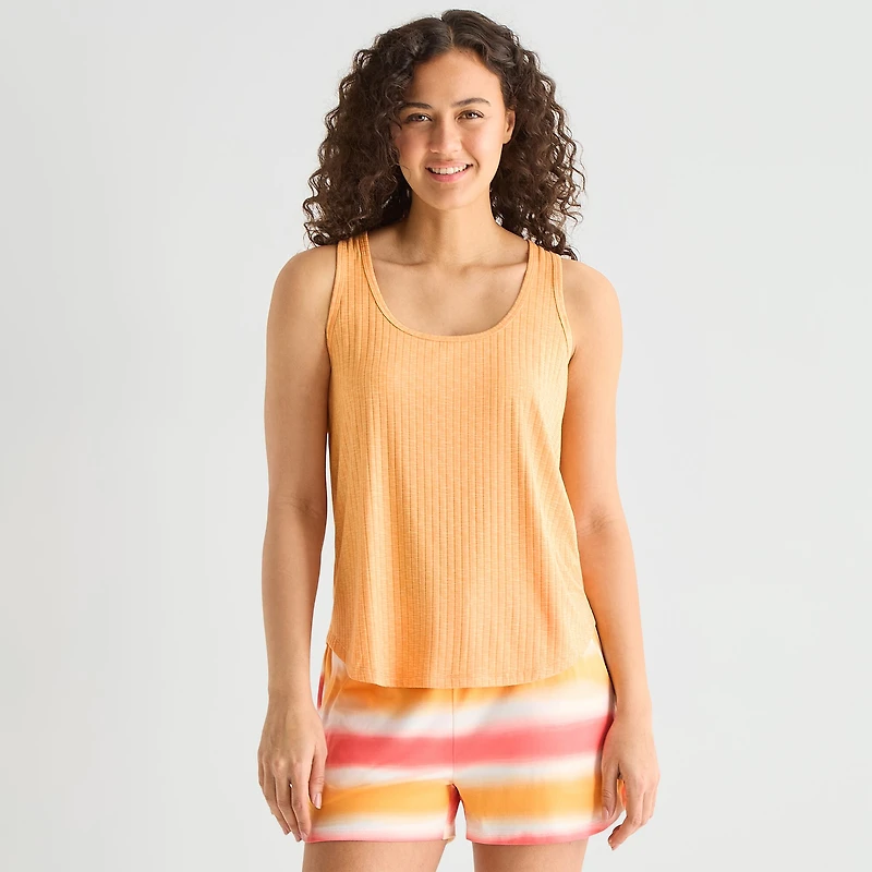 Sleep Chic Womens Scoop Neck Sleeveless Pajama Top